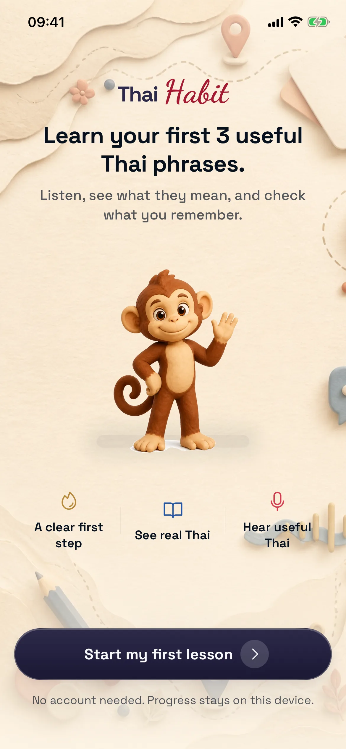 ThaiHabit welcome screen