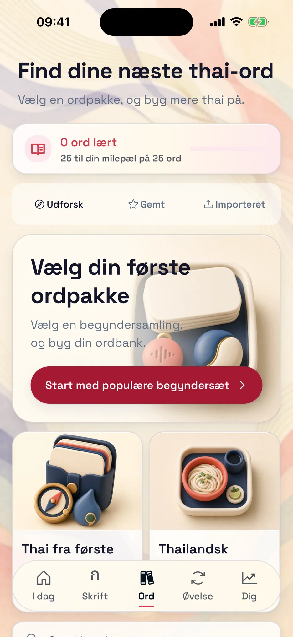 Ordforrådssamlinger i ThaiHabit