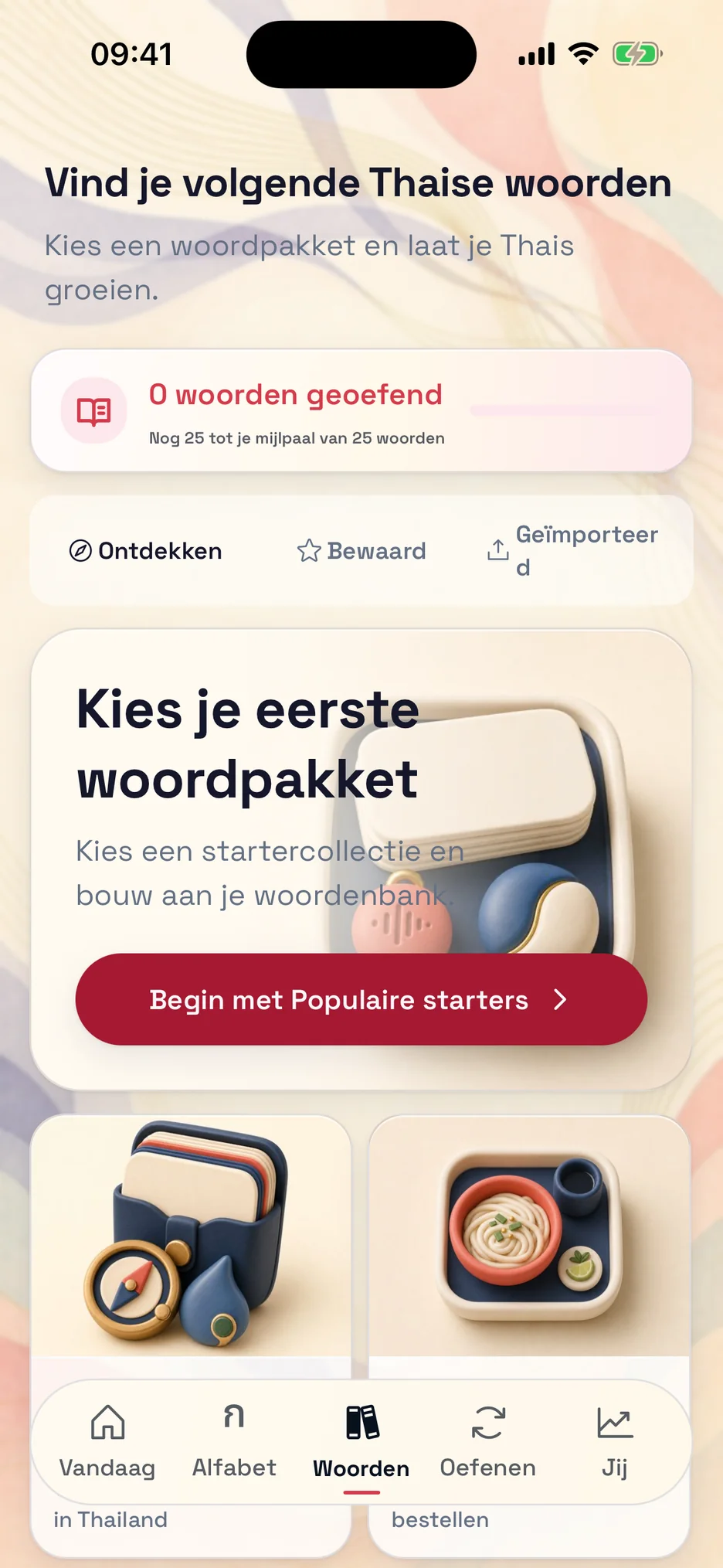 Woordenschatcollecties in ThaiHabit
