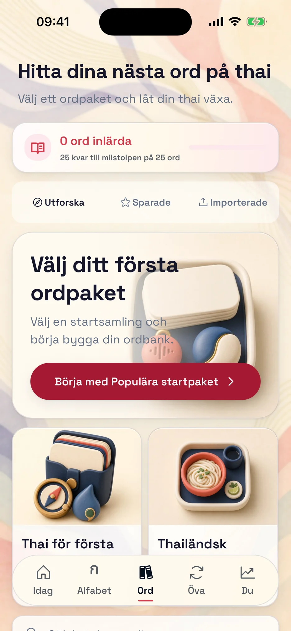 Ordförrådssamlingar i ThaiHabit