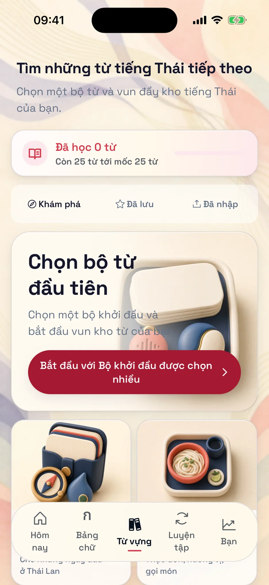 Các bộ từ vựng trong ThaiHabit